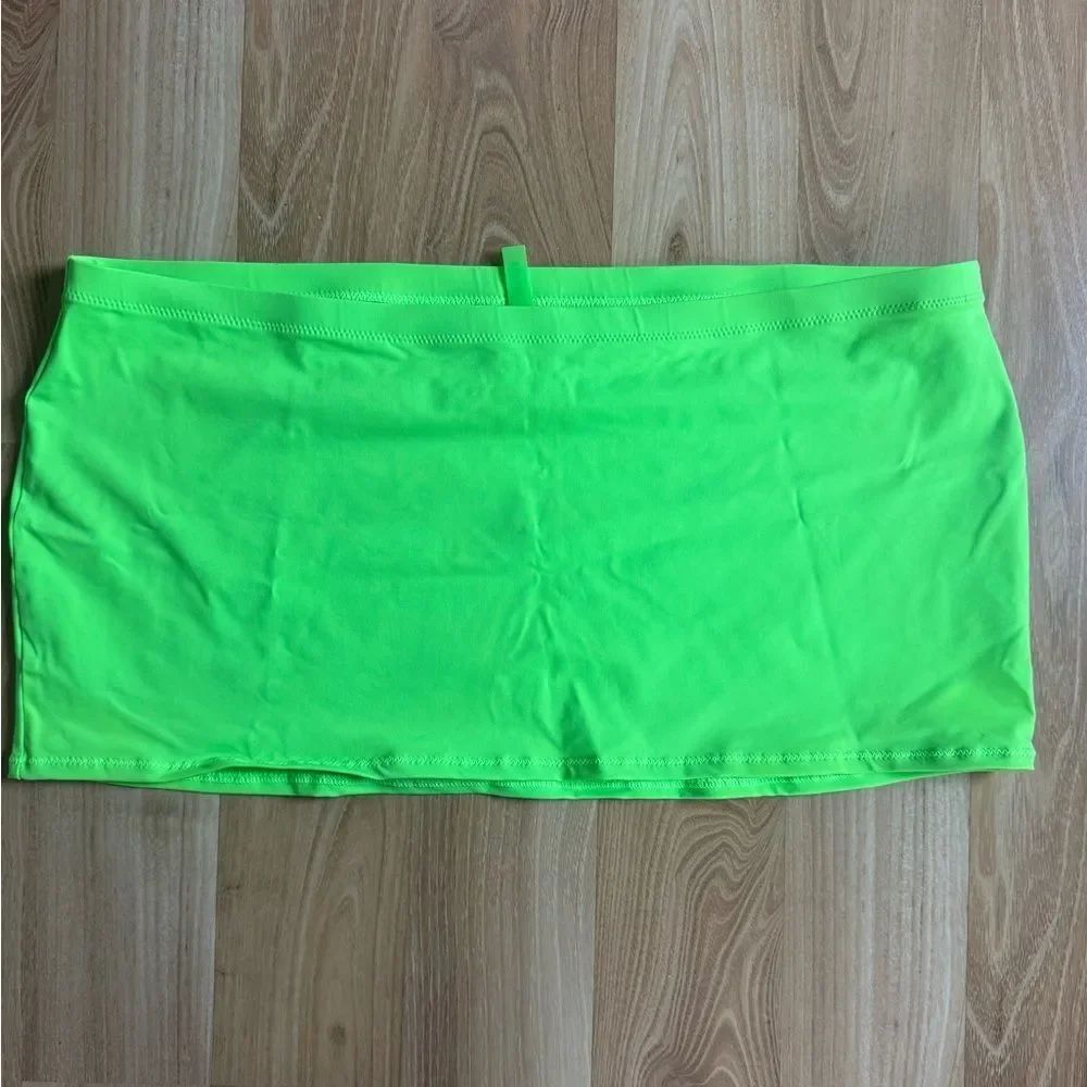 SKIMS Neon Green Swim Skirt Cover-Up
